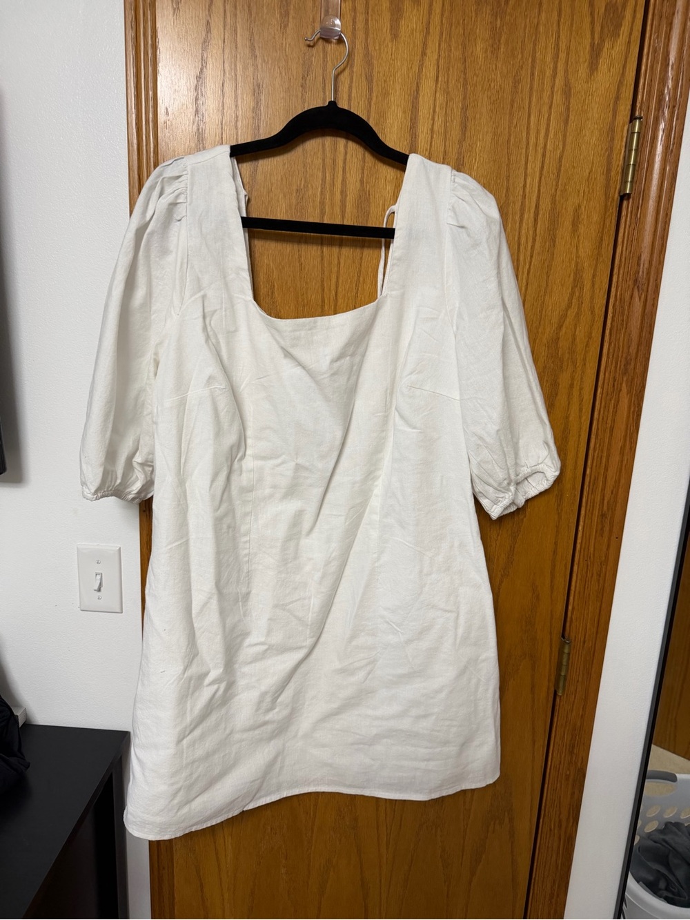 Target White Square-Neck Puff Sleeve Tunic